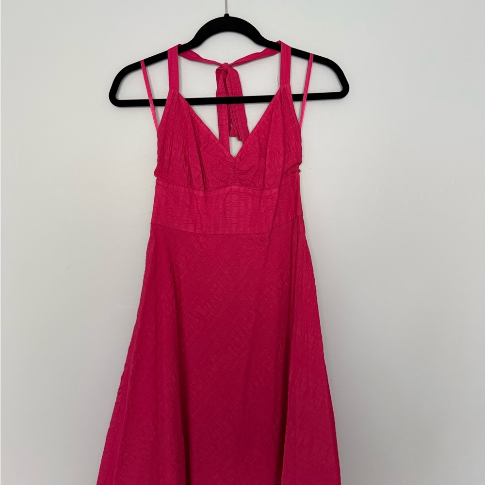 J. Crew Fuchsia Backless Dress